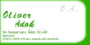 oliver adok business card